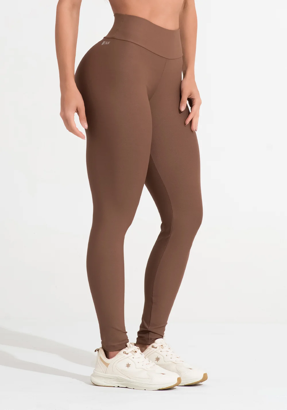 Legging fitness feminina marrom aura dlk